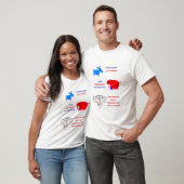 T-shirt Démocrate sont des ânes, républicains sont des (Unisexe)