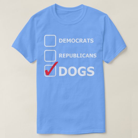 T-shirt DémocratesRépublicainsChiens amusants (Design devant)