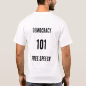 T-shirt Démocratie 101 Liberté d'expression Pro-Sommeil (Dos)