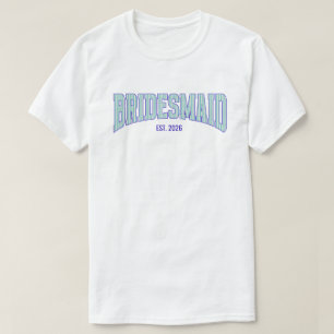 T-shirt Demoiselle d'honneur Aqua + beige rayé Navy Bachel