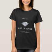 T-shirt Demoiselle d'honneur Groupe de mariage Noir & Blan (Devant)