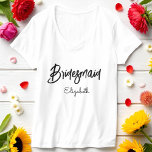 T-shirt Demoiselle d'honneur Mariage Cadeau de Mariée Noir<br><div class="desc">Demoiselle d'honneur T-shirt Noir Blanc pour Mariage,  Cortège de Mariée,  Cadeau de Mariée,  Enterrement de Vie de Jeune Fille. Découvrez plus de produits avec ce design dans la collection ci-dessous.</div>