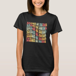 T-shirt Demoiselle d'Honneur Rétro Mariage de Fille d'Honn