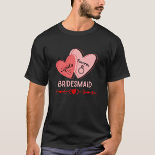 T-shirt Demoiselle d'honneur Saint-Valentin Tendance Rétro