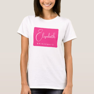 T-shirt Demoiselle d'honneur Script Enterrement de vie de 