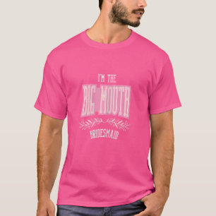 T-shirt Demoiselles d'honneur féminines Grande bouche Mari