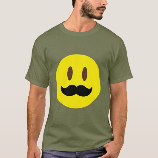 T-shirt d'Emoji de moustache (Devant)