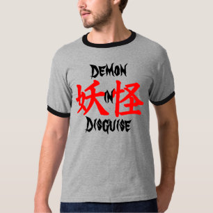 T-shirt Démon dans le kanji de Yokai de déguisement