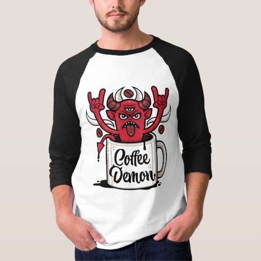 T-shirt Démon du Café (Devant)