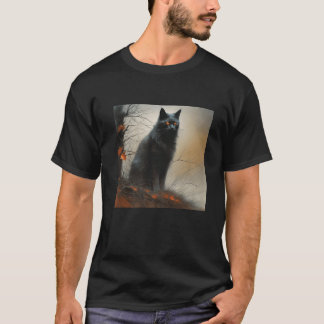 T-shirt Démoniaque Chat Sinister Feline Ominous Kitty Demo