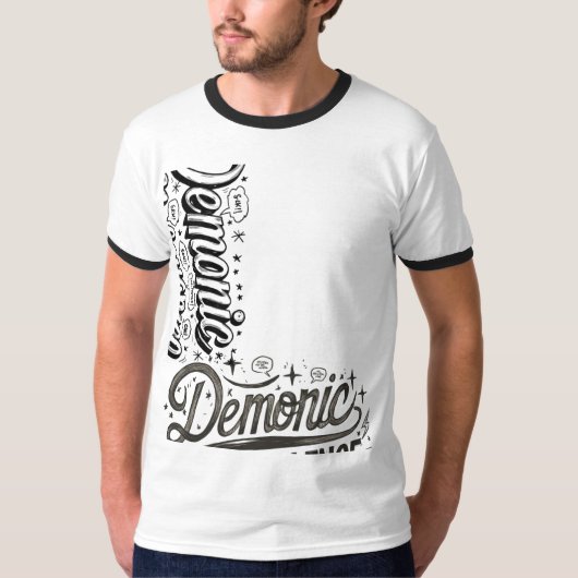 T-shirt 👕 démoniaque malveillance masculine (Devant)