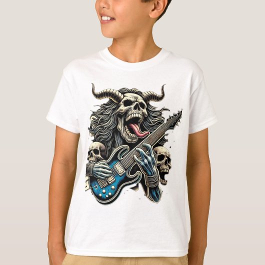 T-shirt Demonic Riffs : Rock & Roll Forever" (Devant)