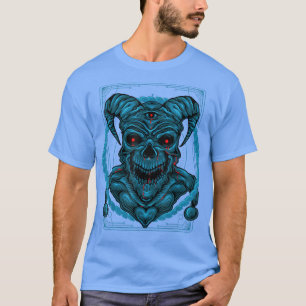T-shirt Demonic Trois Eyed Skull Bone Head Skeleton Skull