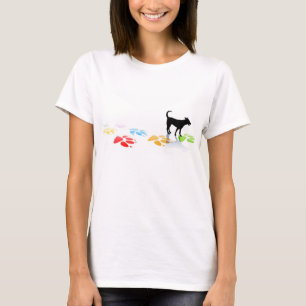 T-shirt d'empreinte de patte