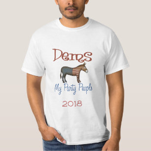T-shirt DEMS Mon Parti Conception Patriotique Donkey