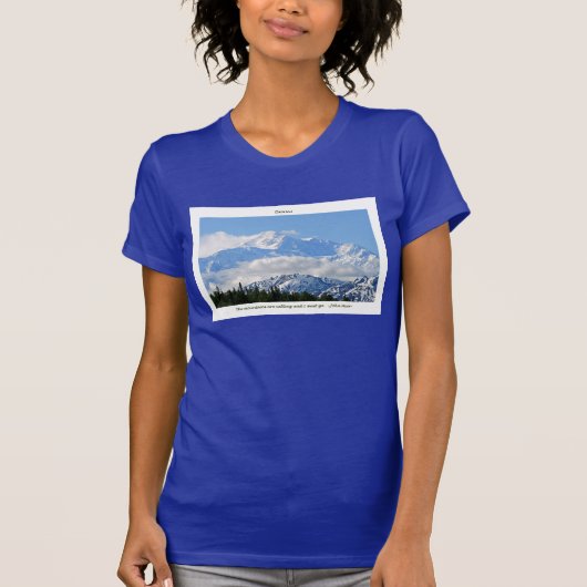T-shirt Denali/Mtns appellent-j Muir/avec la frontière (Devant)