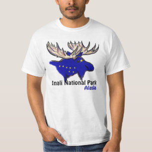 T-shirt Denali National Park Alaska flag value tee