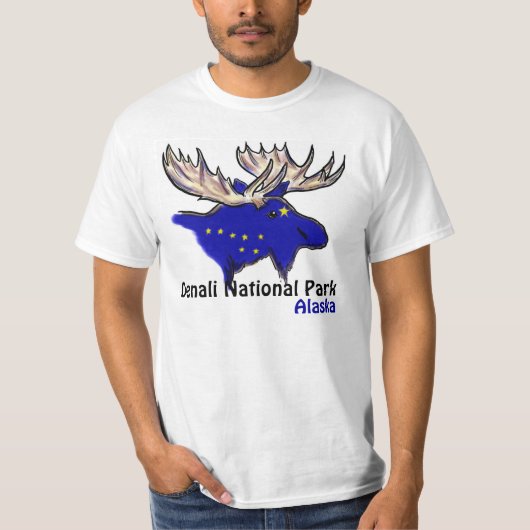 T-shirt Denali National Park Alaska flag value tee (Devant)