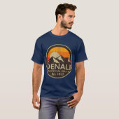 T-shirt Denali National Park Alaska Retro Randonnée Cadeau (Devant entier)