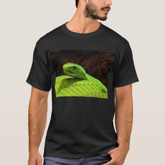 T-shirt Dendroaspis oriental Angusticeps de Mamba vert (Devant)