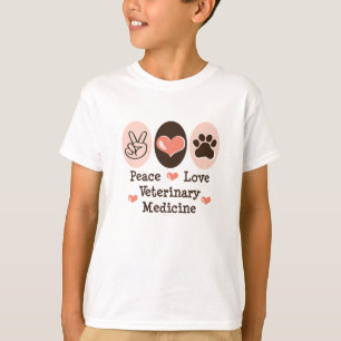 T-shirt d'enfant de médecine vétérinaire d'amou
