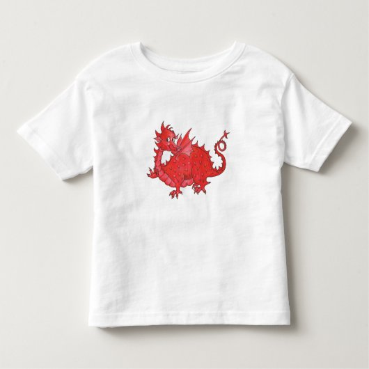 T-shirt d'enfant en bas âge avec le dragon rouge (Devant)
