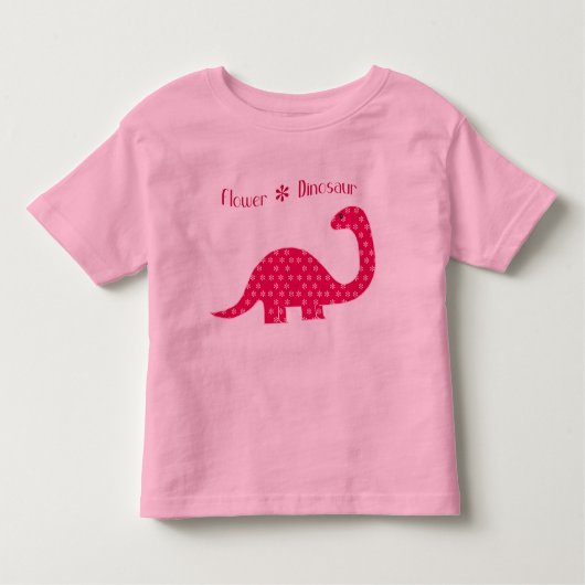 T-shirt d'enfant en bas âge de dinosaure de fleur (Devant)