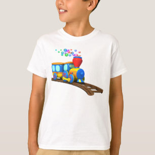T-shirt d'enfant en bas âge de train de TuTiTu