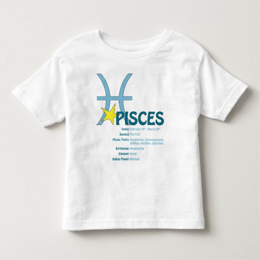 T-shirt d'enfant en bas âge de traits de Poissons (Devant)
