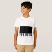 T-shirt d'enfants - blanc de noir de clavier de (Devant entier)