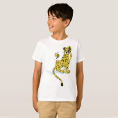 T-shirt d'enfants d'animaux sauvages de guépard (Devant entier)