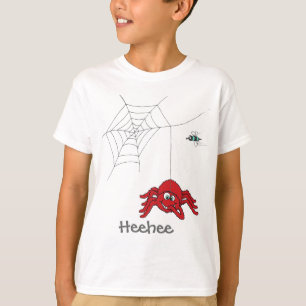 T-shirt d'enfants d'araignée rouge et de mouche