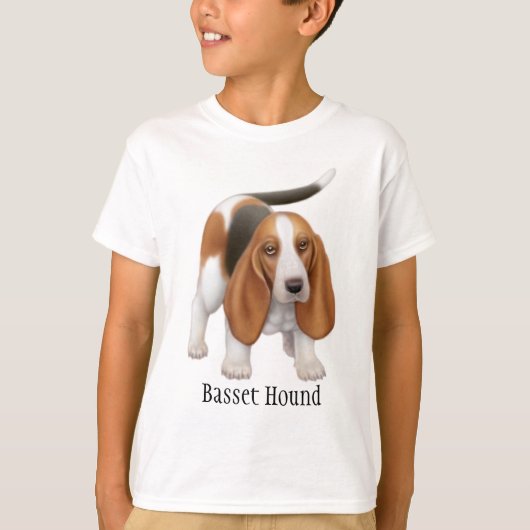 T-shirt d'enfants de Basset Hound (Devant)