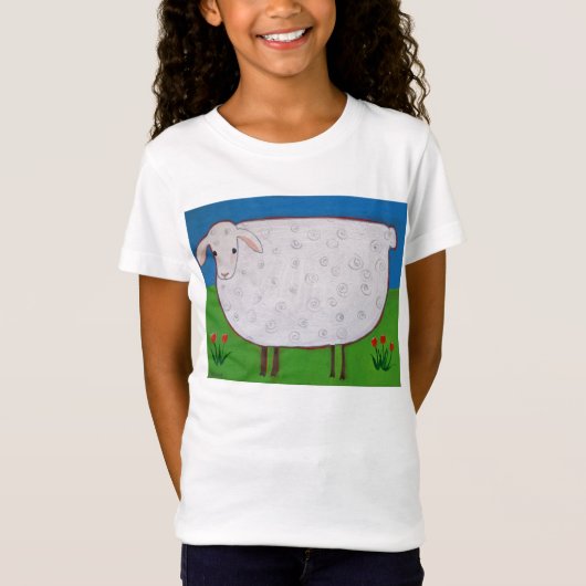 T-shirt d'enfants "moutons de Shirley avec des (Devant)