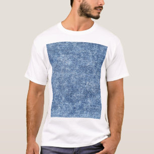T-shirt Dénim bleu lavement acide, texture de gros plan.