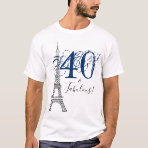 T-shirt Denim Blue 40 & Fabuleuse Tour Eiffel de Paris