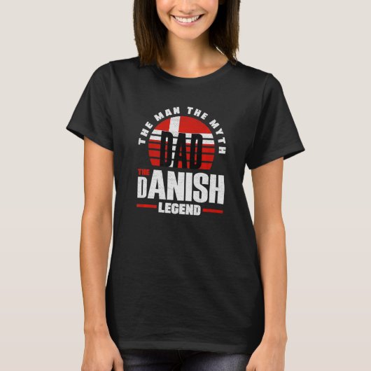 T-shirt Denmark Danish Denmark Flag Father (Devant)