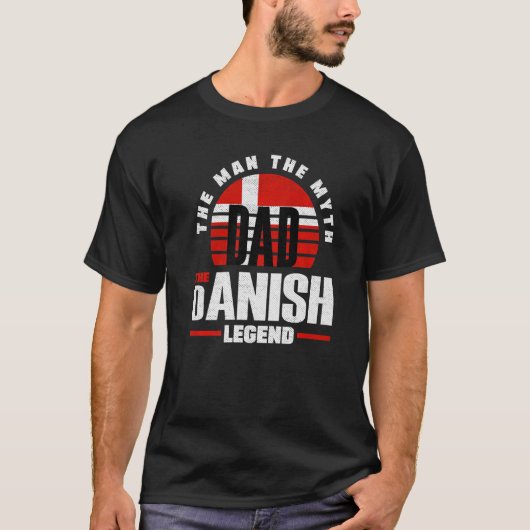 T-shirt Denmark Danish Denmark Flag Father (Devant)