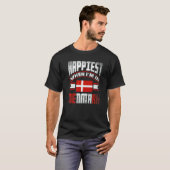 T-shirt Denmark Danish Denmark Flag Happiest When Im In De (Devant entier)
