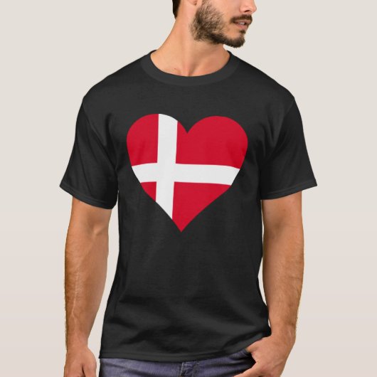 T-shirt Denmark Flag Heart Denmark Gifts Love Denmark (Devant)