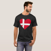 T-shirt Denmark Flag Heart Denmark Gifts Love Denmark (Devant entier)