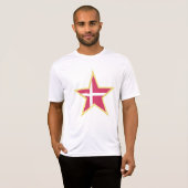 T-shirt Denmark National Flag Star Shape (Devant entier)