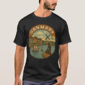 T-shirt Denmark Travel Vintage (Devant)