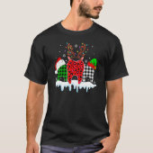 T-shirt Dental Assistant Merry Christmas Leopard Plaid Too (Devant)