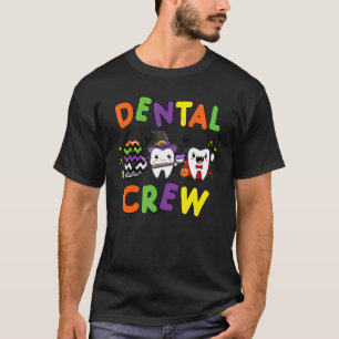T-shirt Dental Bow Crew Cute Tooth Dental Life Dentist Hal