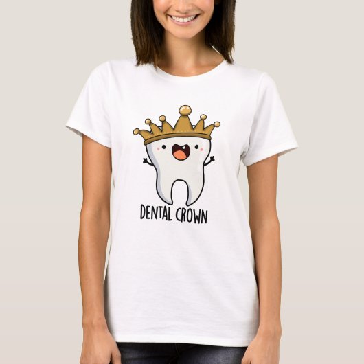 T-shirt Dental Crown Drôle Jeu de dents (Devant)