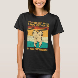 T-shirt Dental Lab Tech Technician Subti Tooths Root Probl