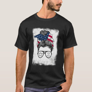 T-shirt Dental Life Messy Bun Lunettes de soleil Militaire