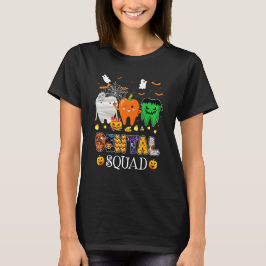 T-shirt Dental Squad Dentist Halloween Costume Spooky Pump (Devant)