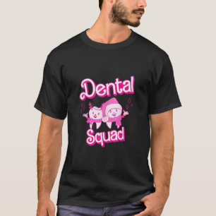 T-shirt Dental Squad Funny Père Noël Reindeer Teeth Retro 